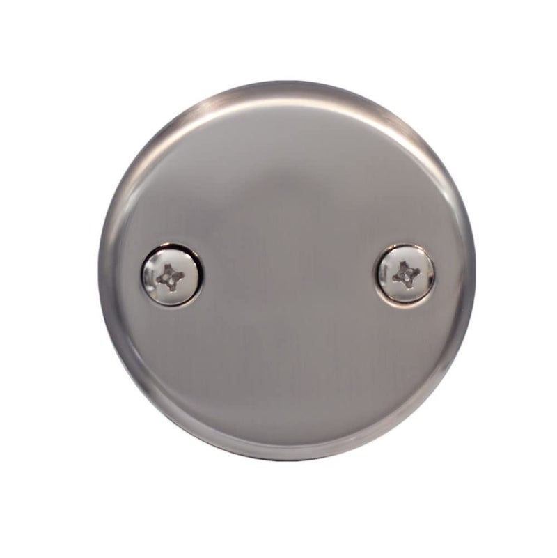 Westbrass Twist & Close Tub Trim Set with Two-Hole Overflow Faceplate, Satin Nickel, D94-2-07 - Image 3